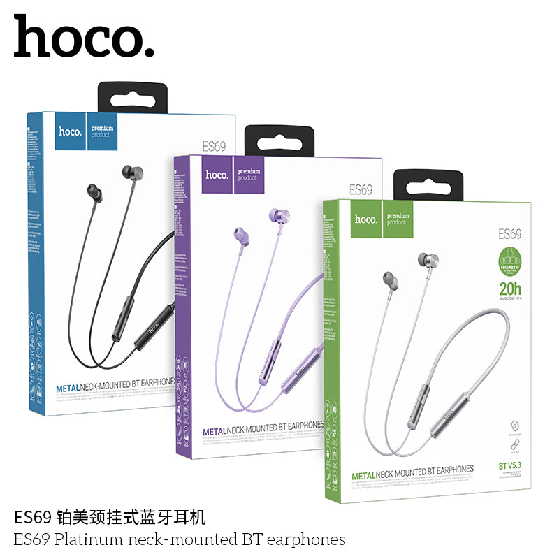 HD_SYNC:ES69 Platinum neck-mounted BT earphones