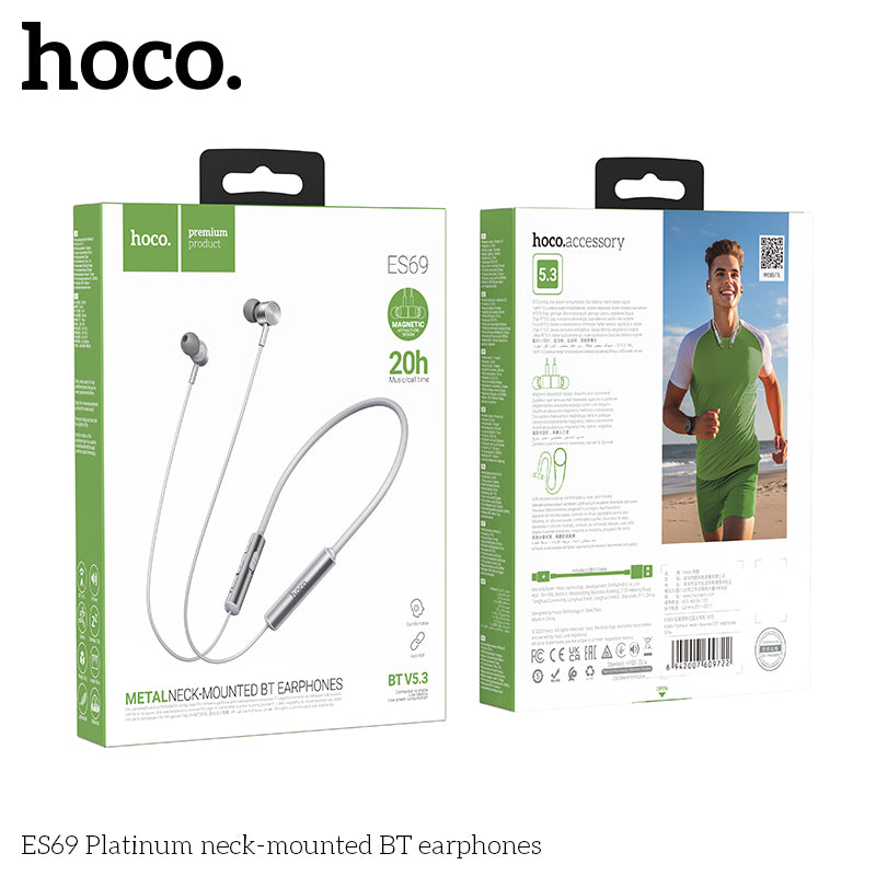 HD_SYNC:ES69 Platinum neck-mounted BT earphones