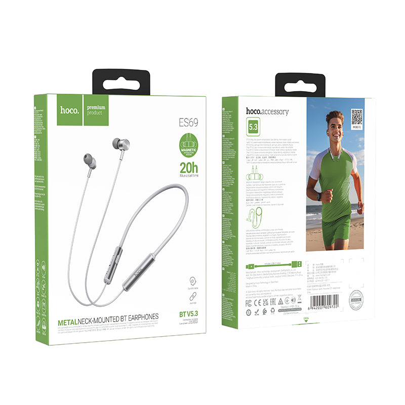HD_SYNC:ES69 Platinum neck-mounted BT earphones
