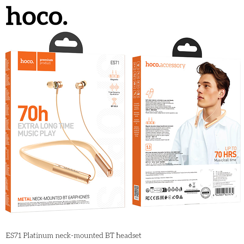 HD_SYNC:ES71 Platinum neck-mounted BT headset