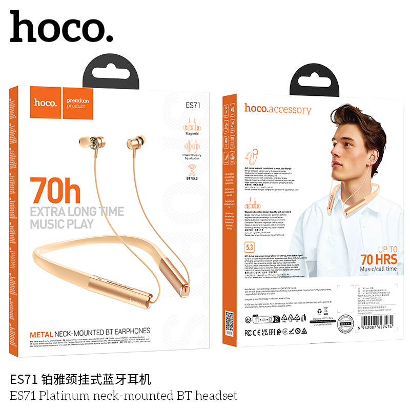 HD_SYNC:ES71 Platinum neck-mounted BT headset