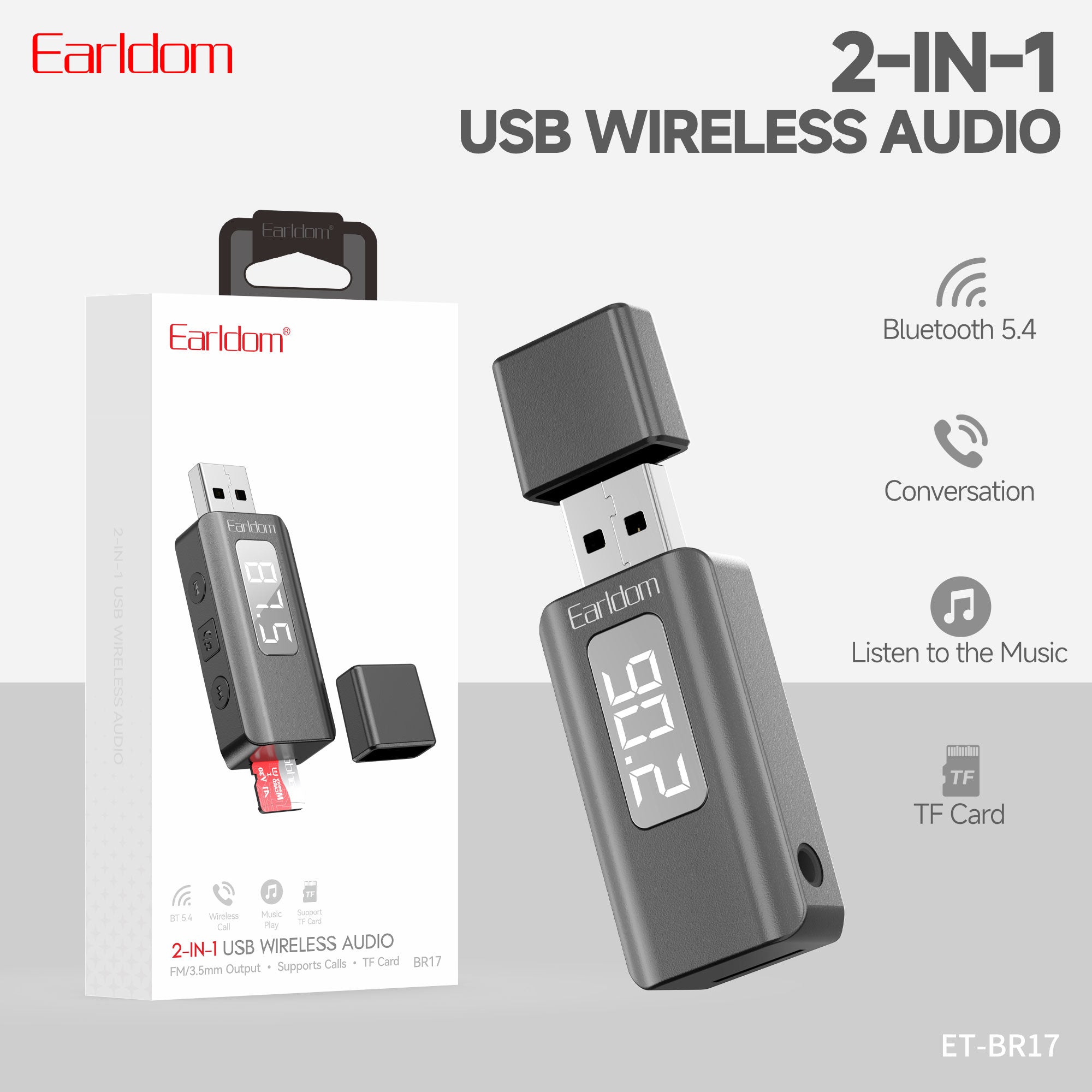 Earldom ET-BR17 Bluetooth Car Receiver - Black – TEQ PTY LTD