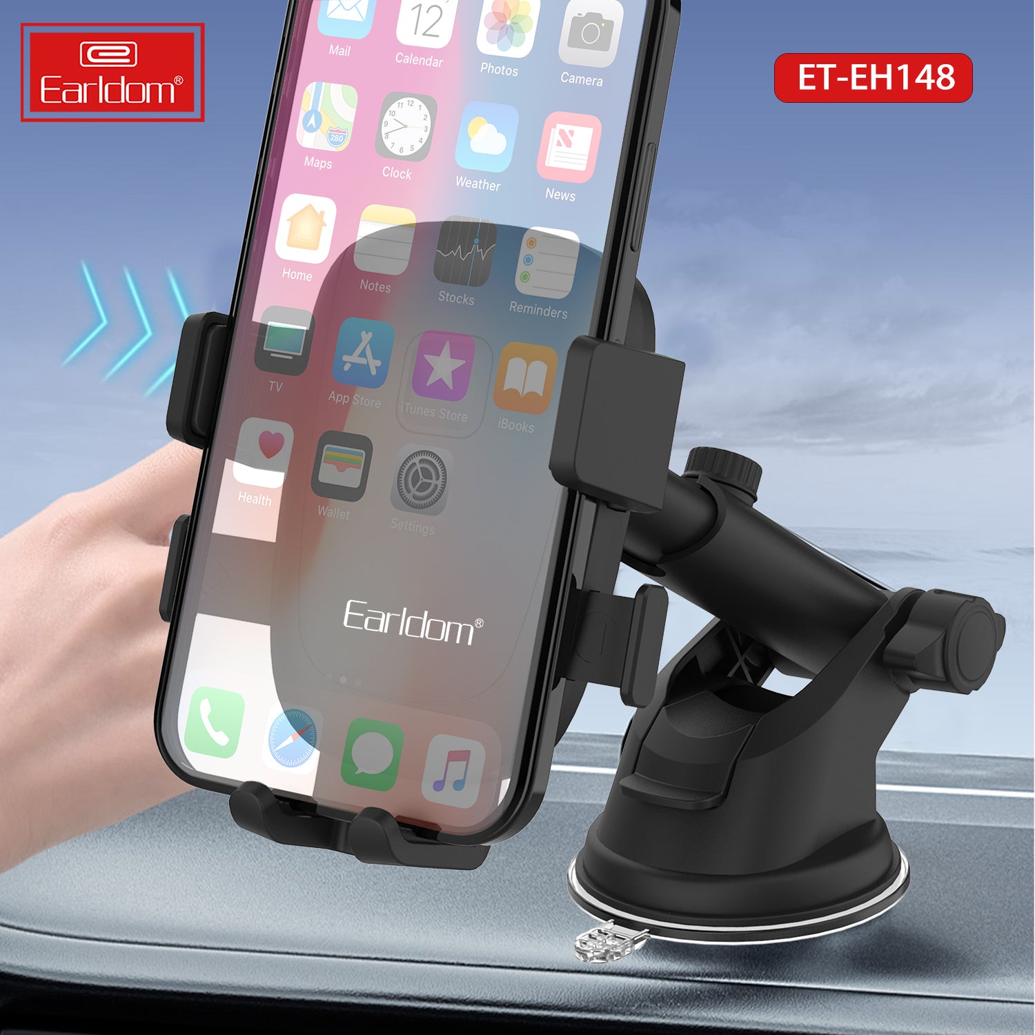 Earldom ET-EH148 Phone Holder - Black – TEQ PTY LTD