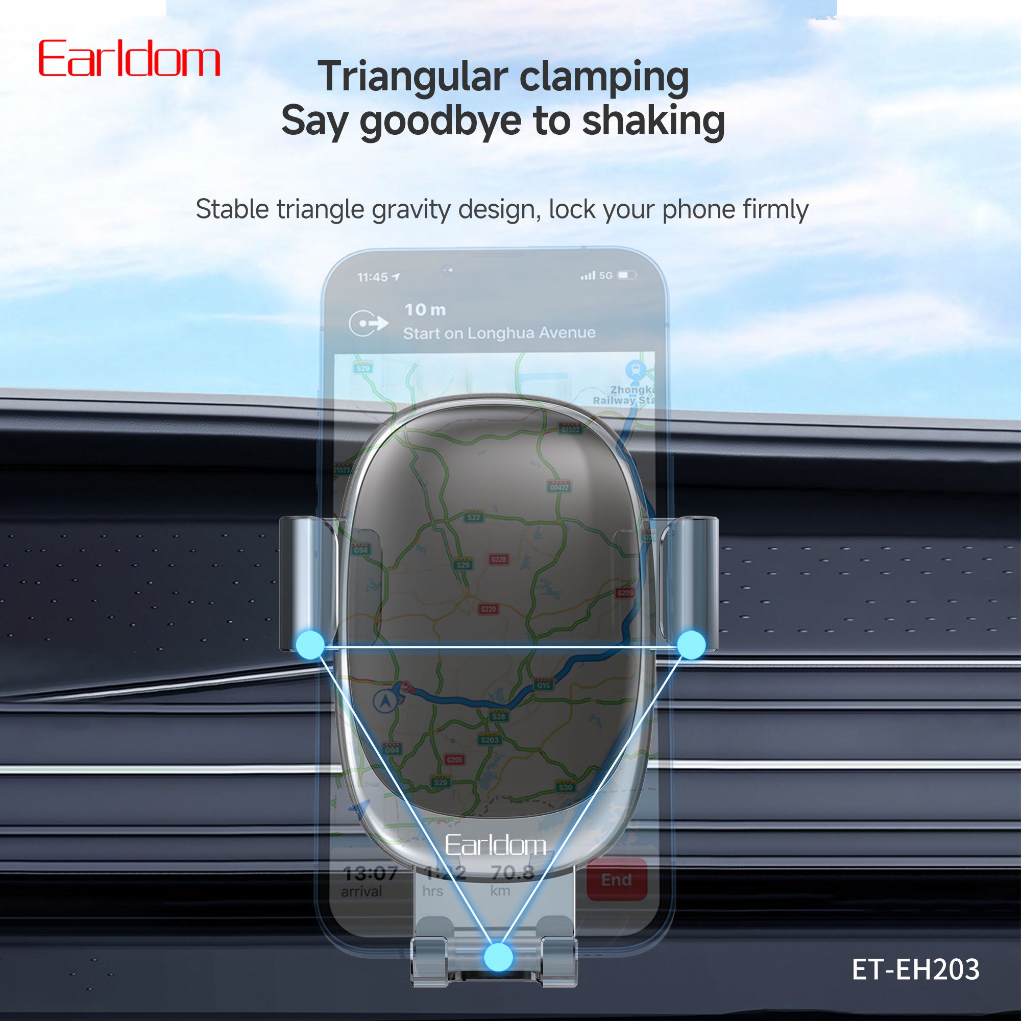 Earldom ET-EH203 Phone Holder - Black – TEQ PTY LTD