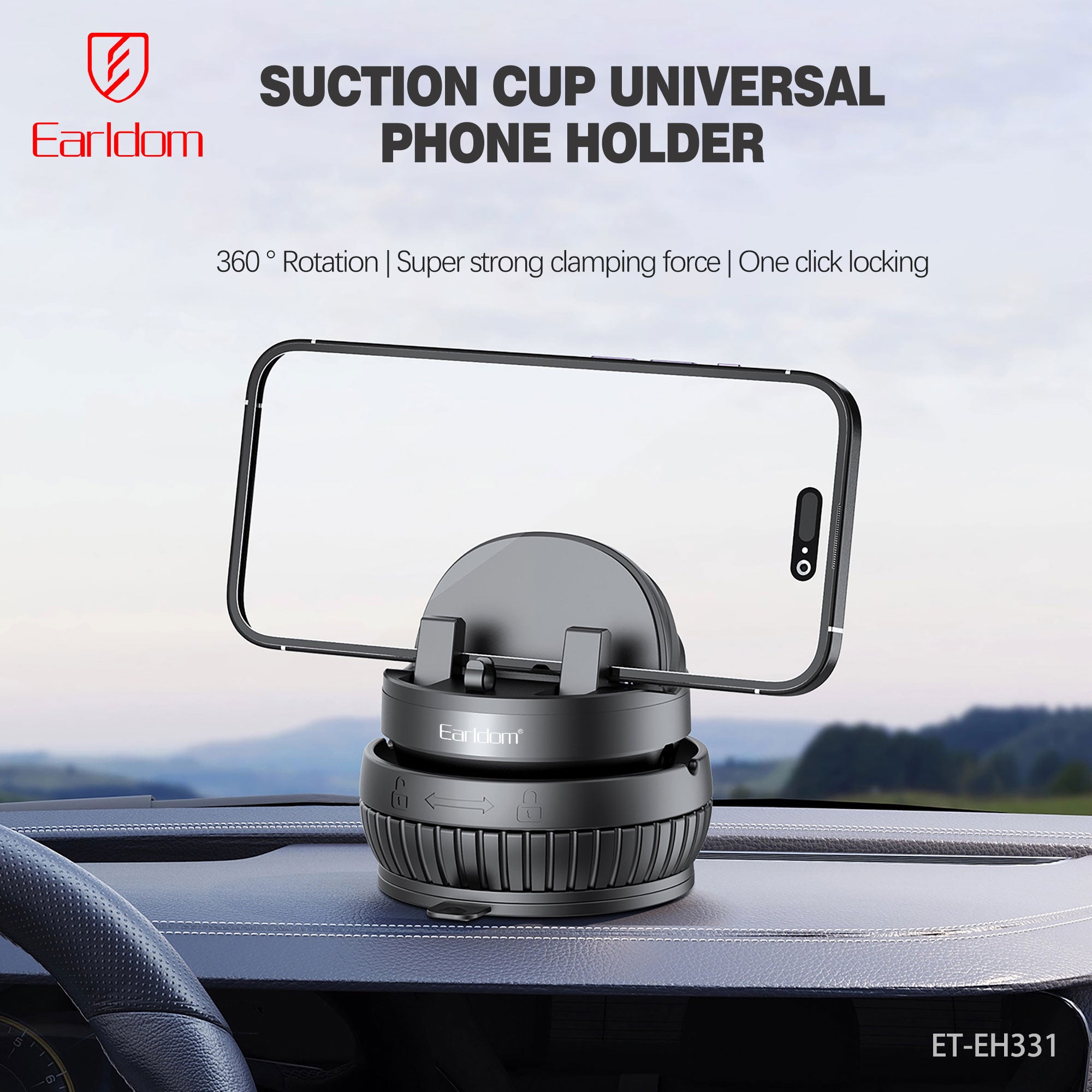 Earldom ET-EH331 Phone Holder 85MM - Black – TEQ PTY LTD