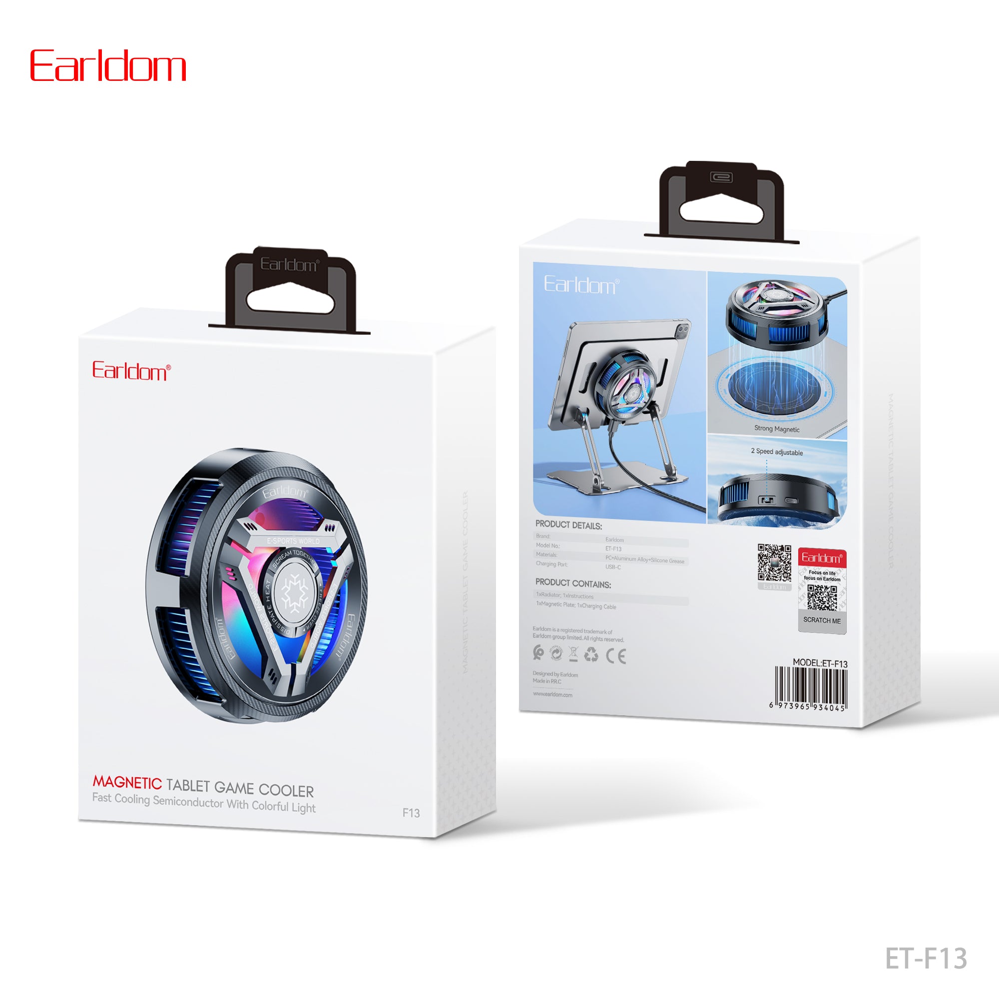 Earldom ET-F13 Fan cooler Phone Cooler - Black – TEQ PTY LTD