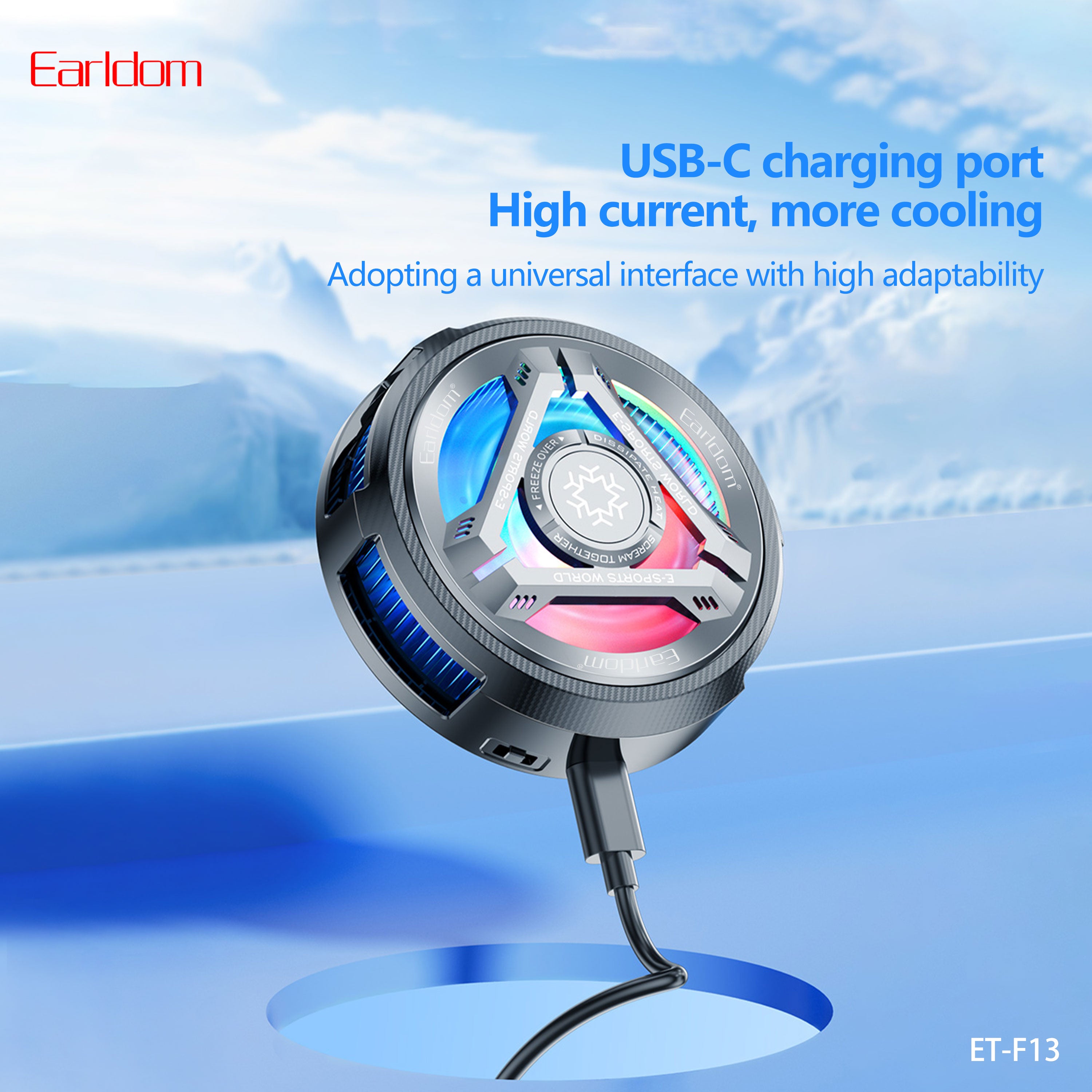 Earldom ET-F13 Fan cooler Phone Cooler - Black – TEQ PTY LTD