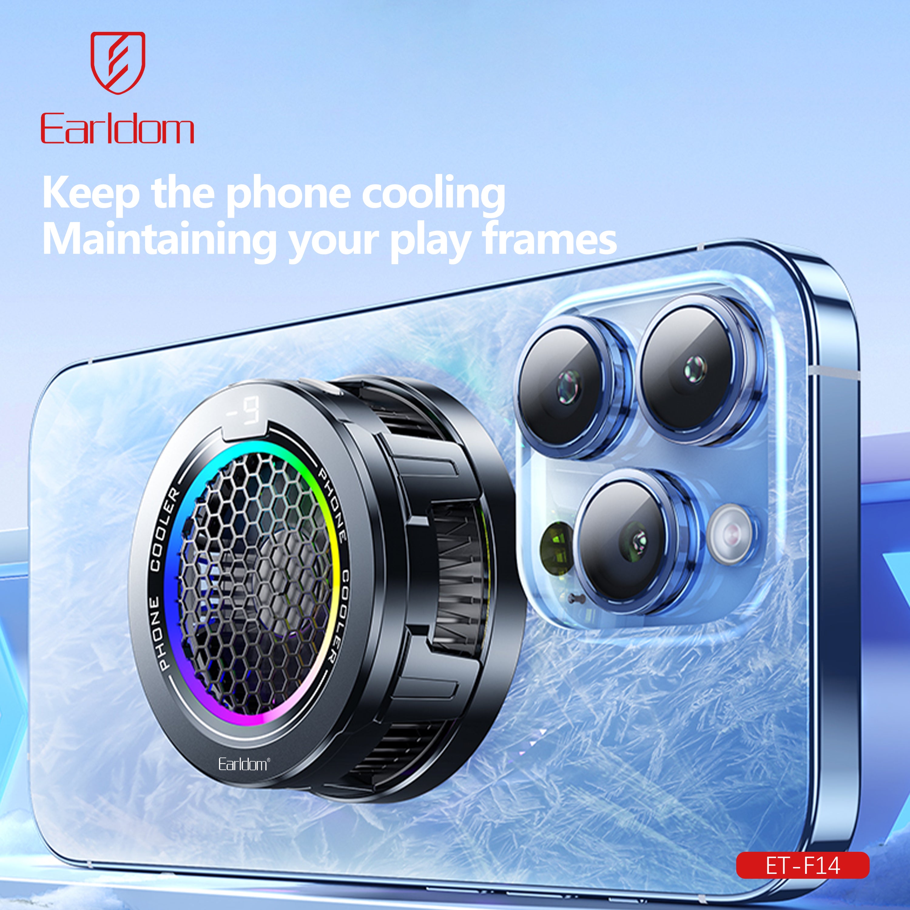 Earldom ET-F14 Fan cooler Phone Cooler - Black – TEQ PTY LTD