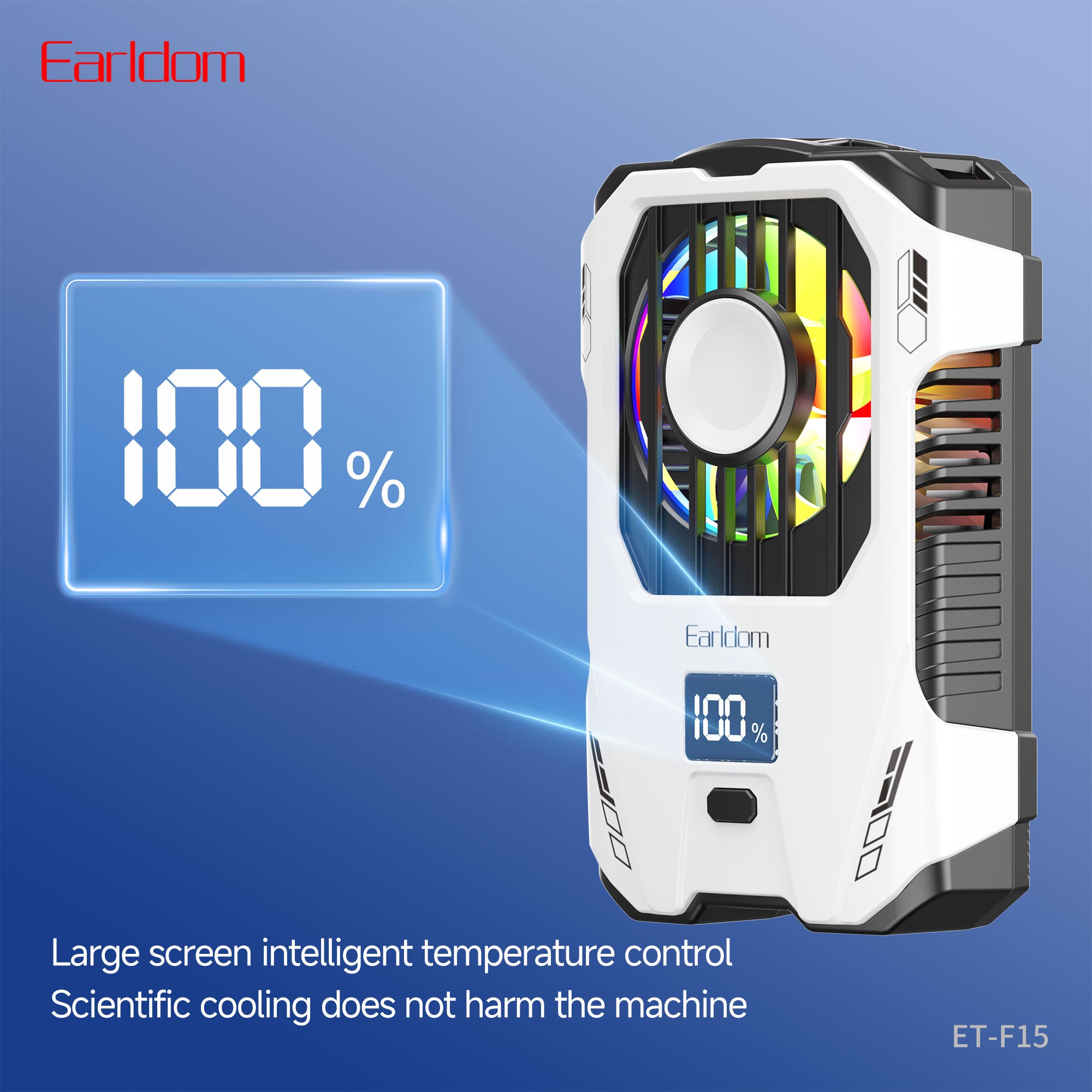Earldom ET-F15 Fan cooler Phone Cooler 2500mAh - White