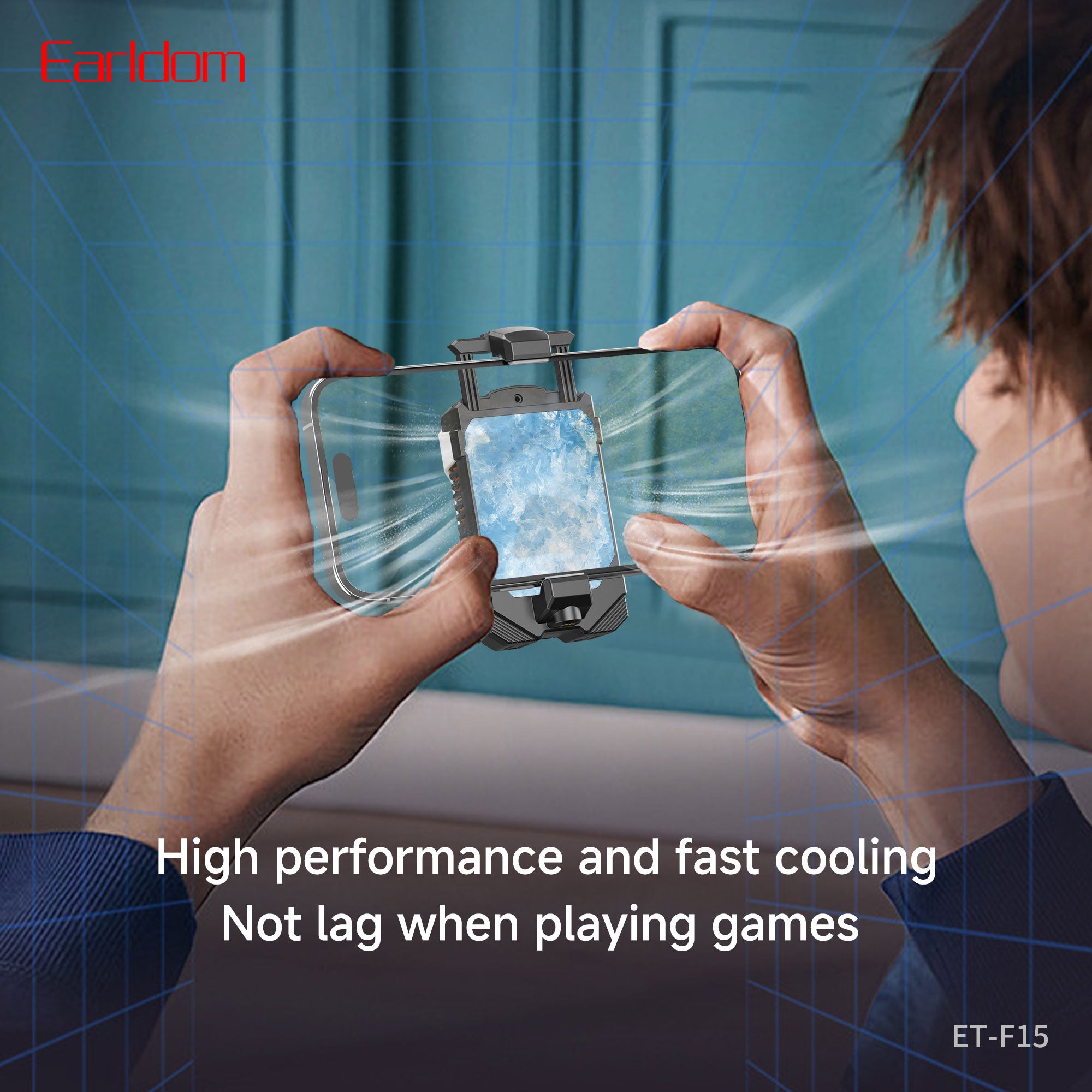 Earldom ET-F15 Fan cooler Phone Cooler 2500mAh - White