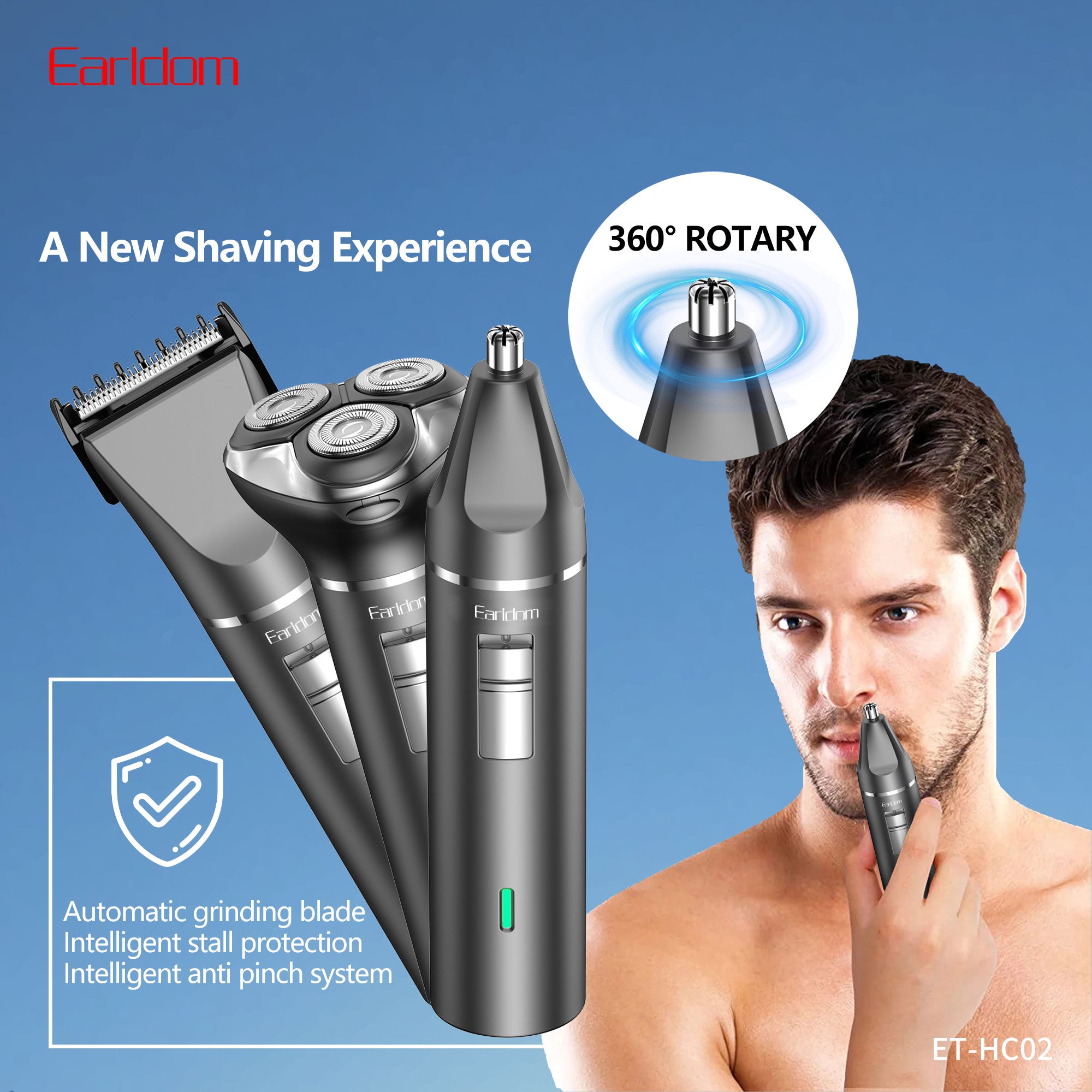HD_SYNC:ET-HC02 Shaver+Hair clippers