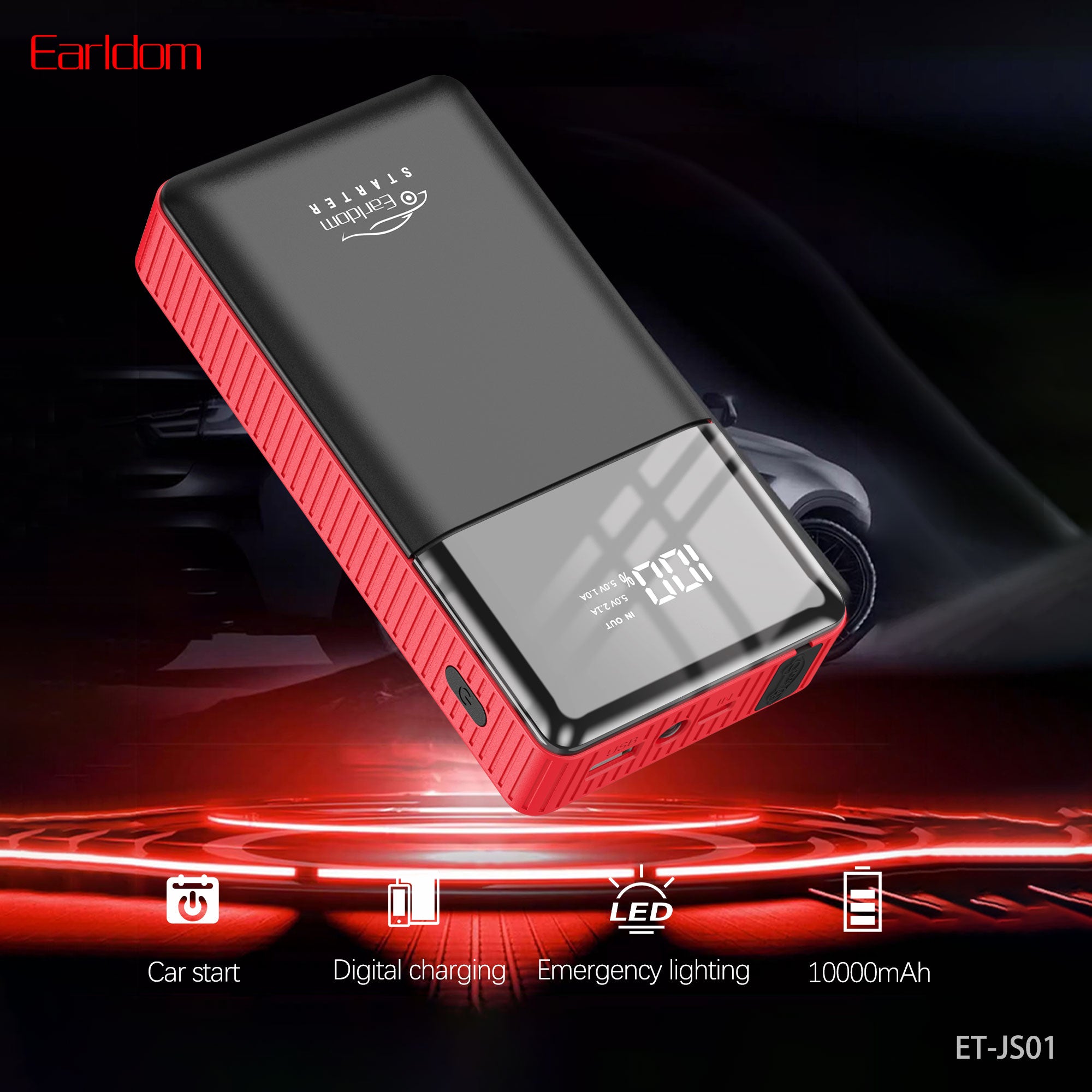 Earldom ET-JS01 Car Power Adapter 6000mAh - Black – TEQ PTY LTD