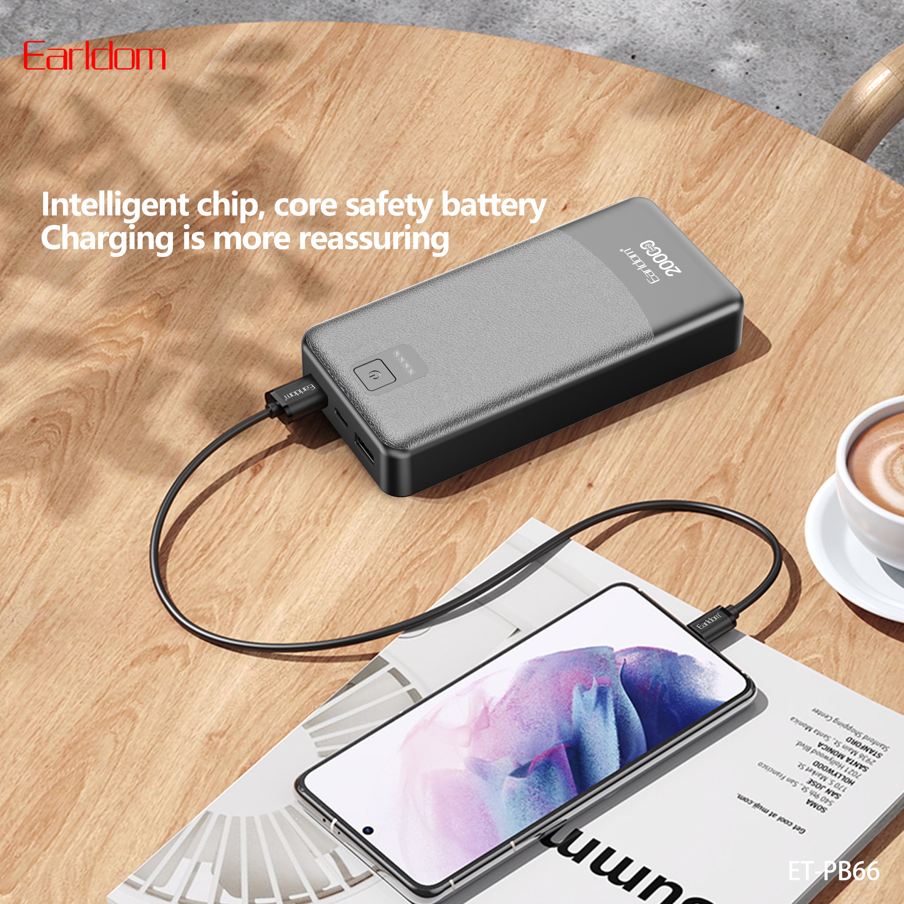 Earldom ET-PB66 (20000mAh) Power Bank 20000mAh - Black – TEQ PTY LTD