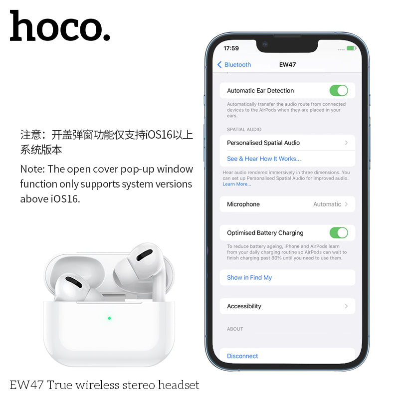 HD_SYNC:EW47 True wireless stereo headset