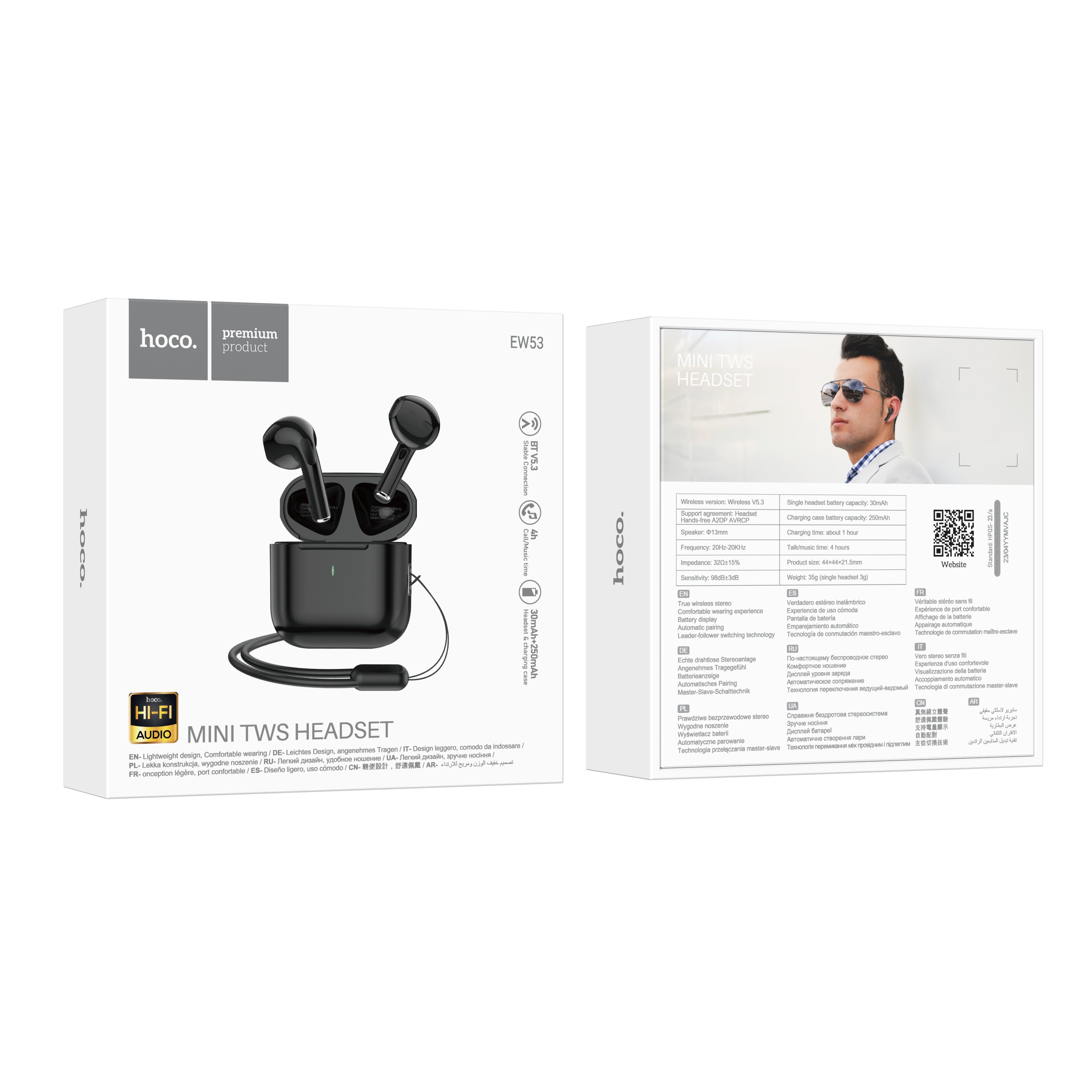 HD_SYNC:EW53 Lucky true wireless BT headset