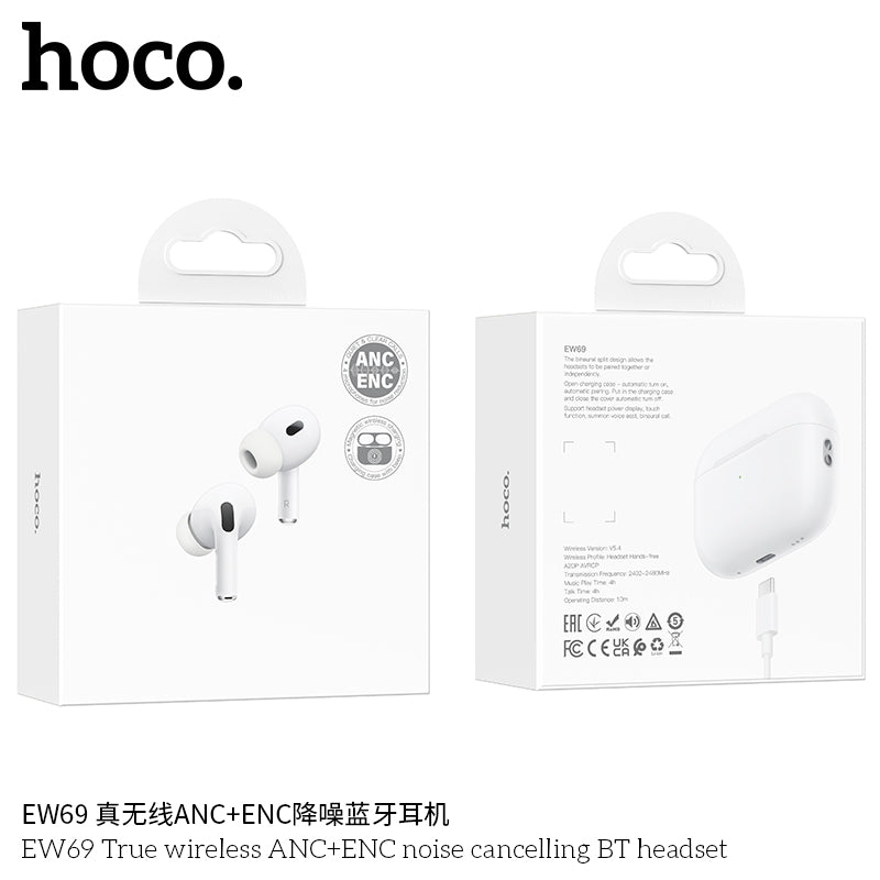 HD_SYNC:EW69 True wireless ANC+ENC noise cancelling BT headset