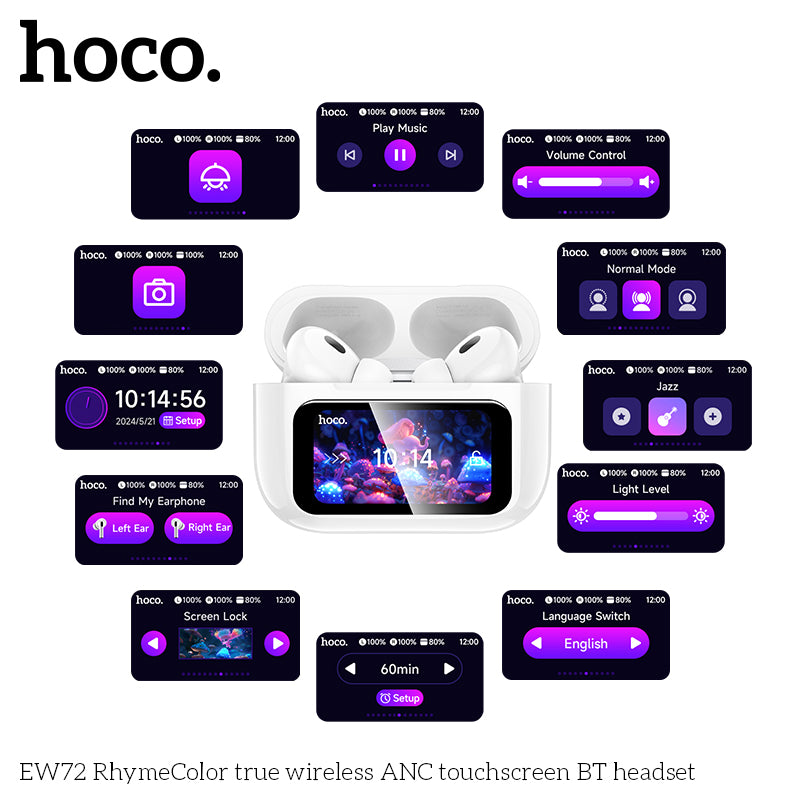 HD_SYNC:EW72 Soar true wireless ANC Noise Reduction touch screen BT headset