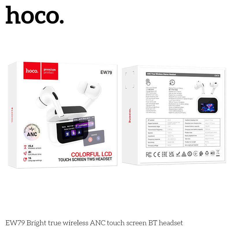 HD_SYNC:EW79 Bright true wireless ANC touch screen BT headset