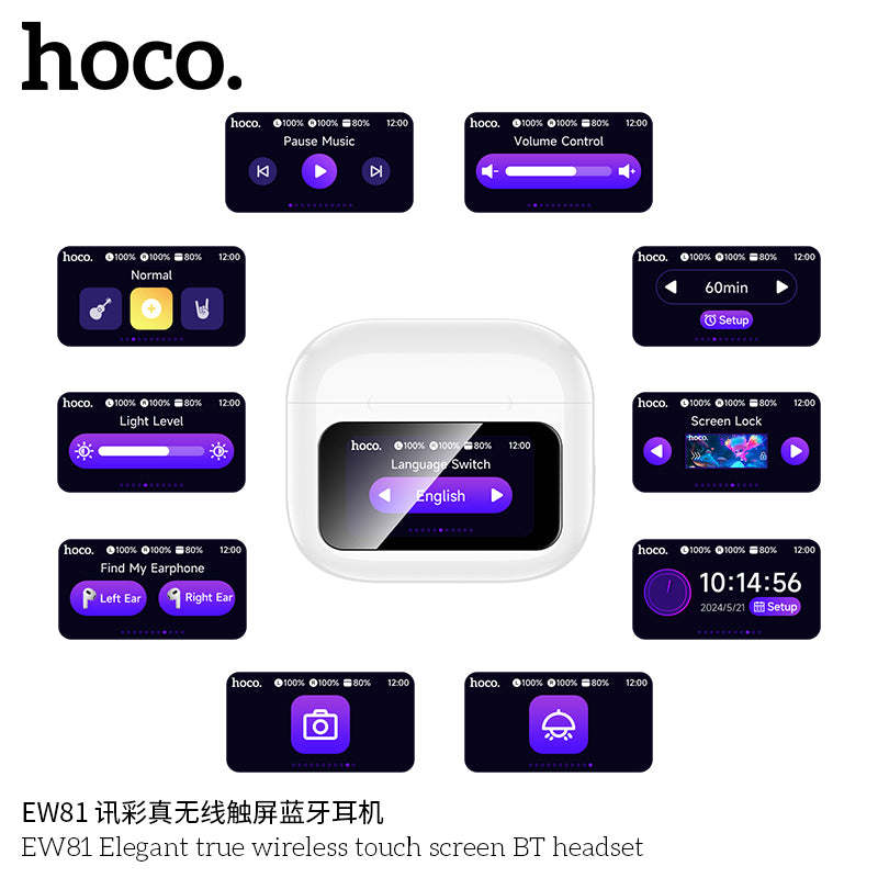 HD_SYNC:EW81 Elegant true wireless touch screen BT headset