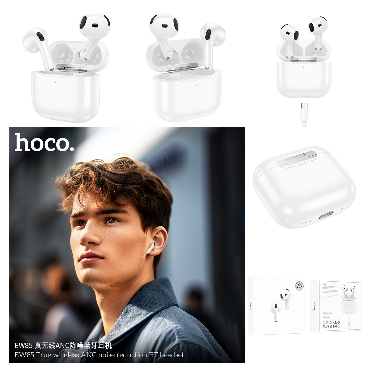 HD_SYNC:EW85 True wireless ANC noise reduction BT headset