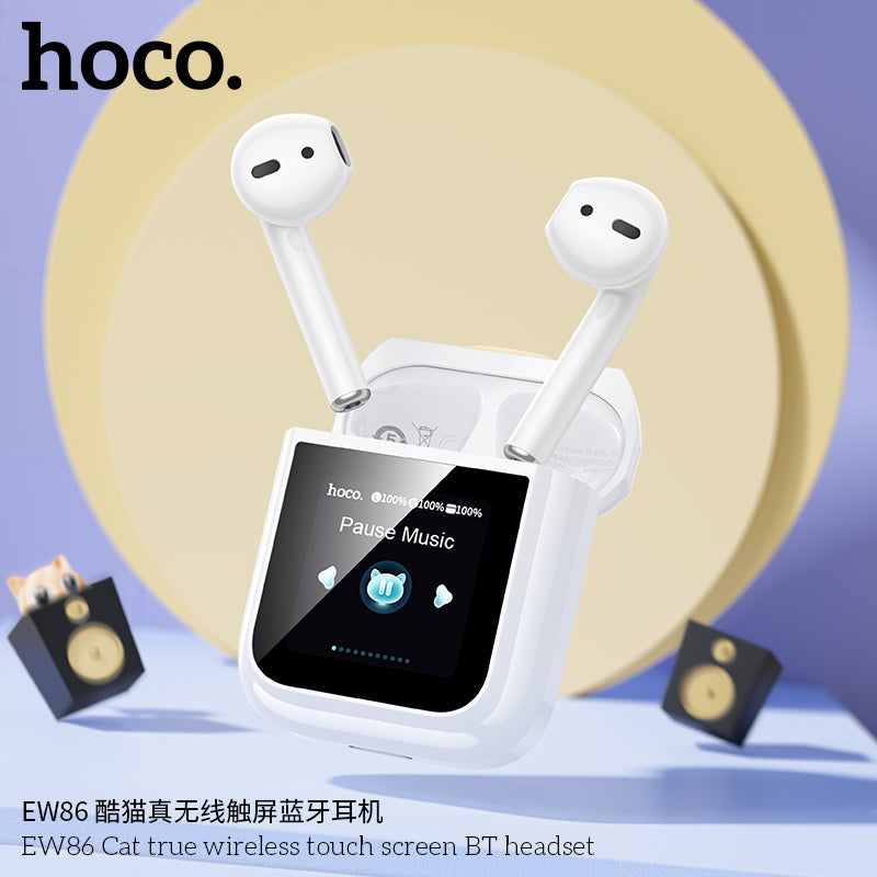 HD_SYNC:EW86 Cat true wireless touch screen BT headset