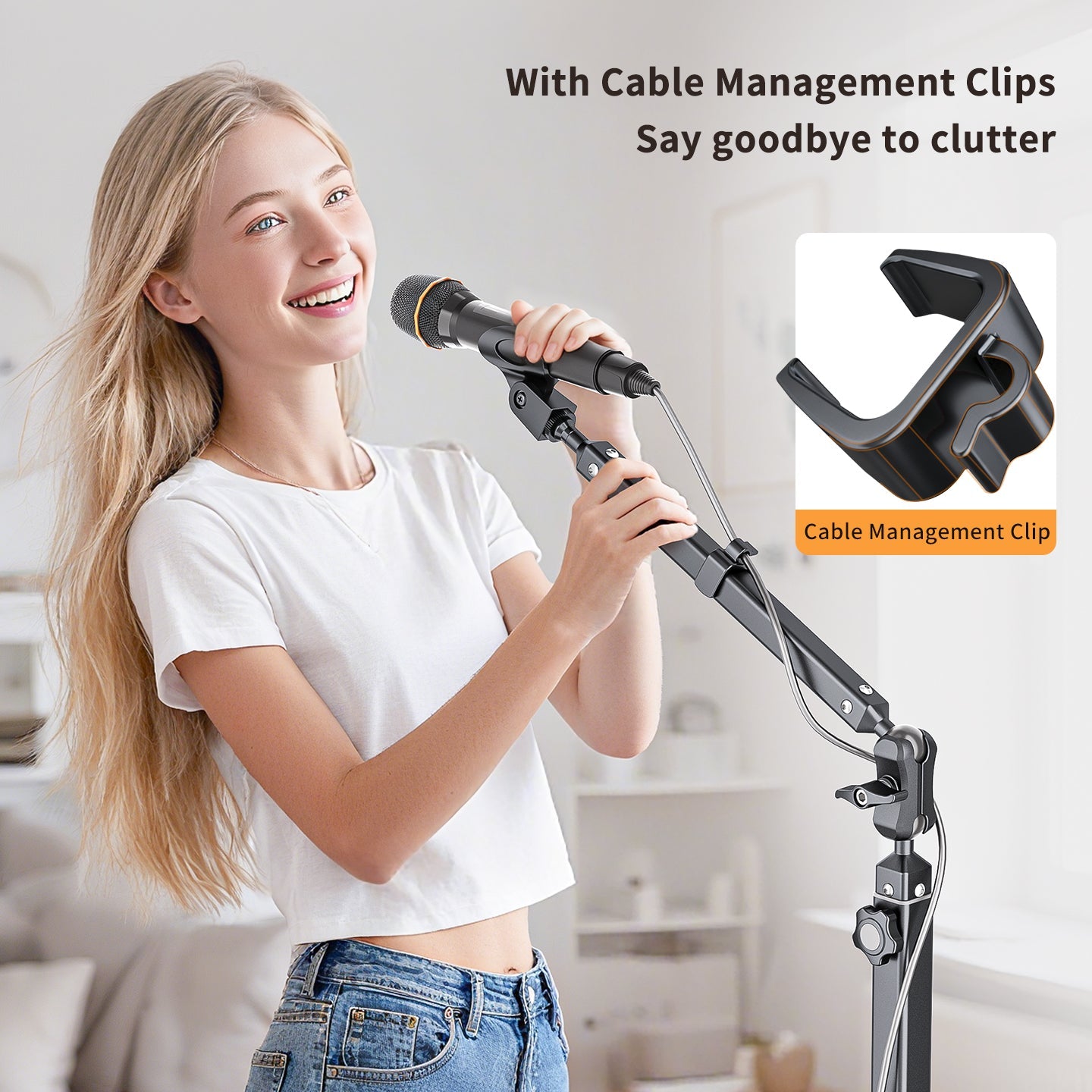 Lanparte Floor-Standing Live Broadcast Microphone Stand Microphone Recording Cantilever Floor-Standing Stand Live Broadcast Karaoke