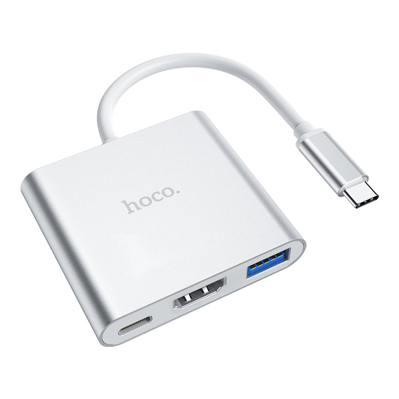 HD_SYNC:HB14 Easy use Type-C adapter(Type-C to USB3.0+HDTV+PD)