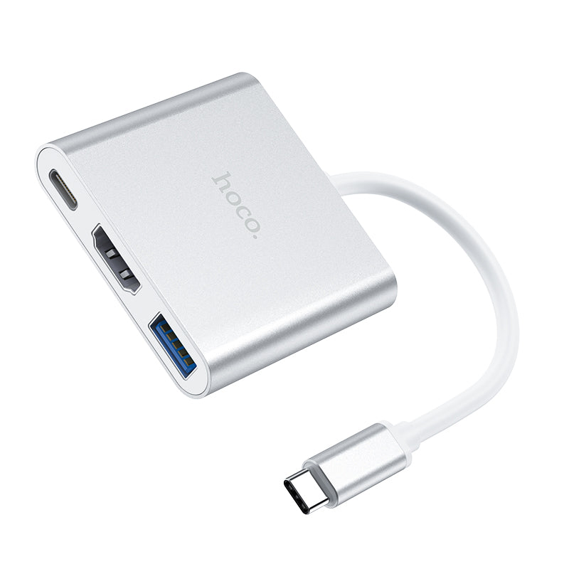 HD_SYNC:HB14 Easy use Type-C adapter(Type-C to USB3.0+HDTV+PD)