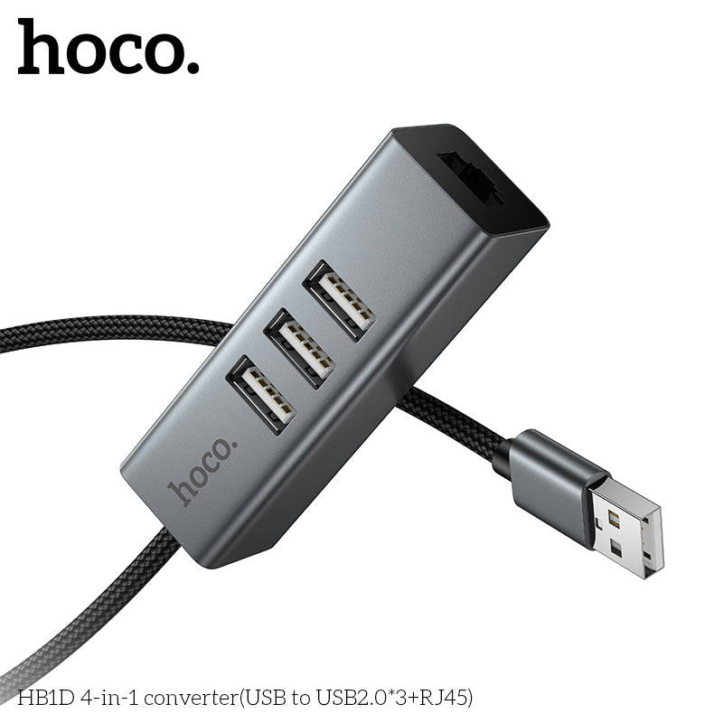 HD_SYNC:HB1D 4-in-1 converter(USB to USB2.0*3+RJ45)