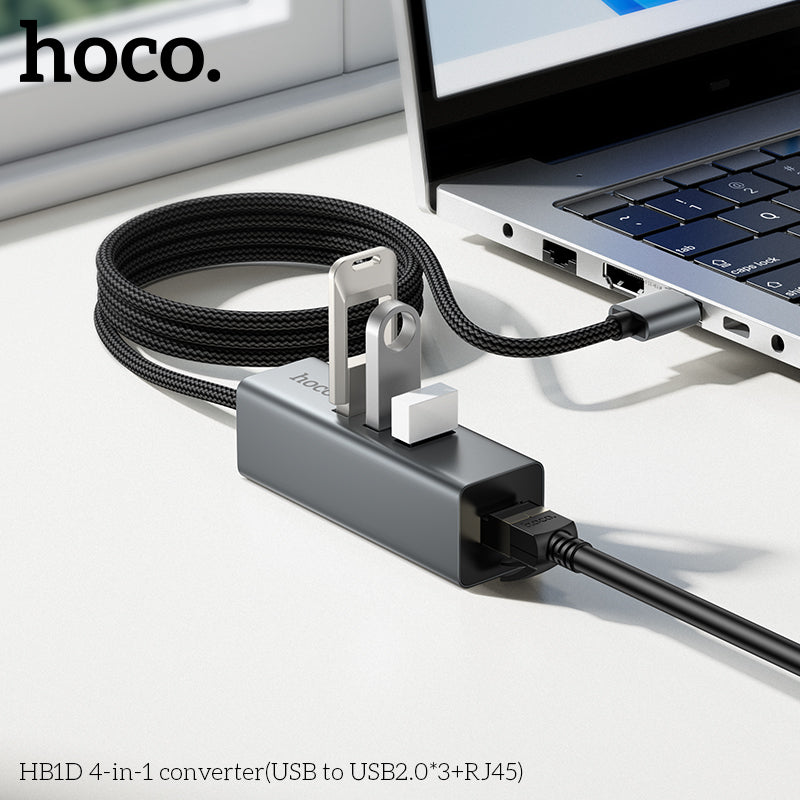 HD_SYNC:HB1D 4-in-1 converter(USB to USB2.0*3+RJ45)