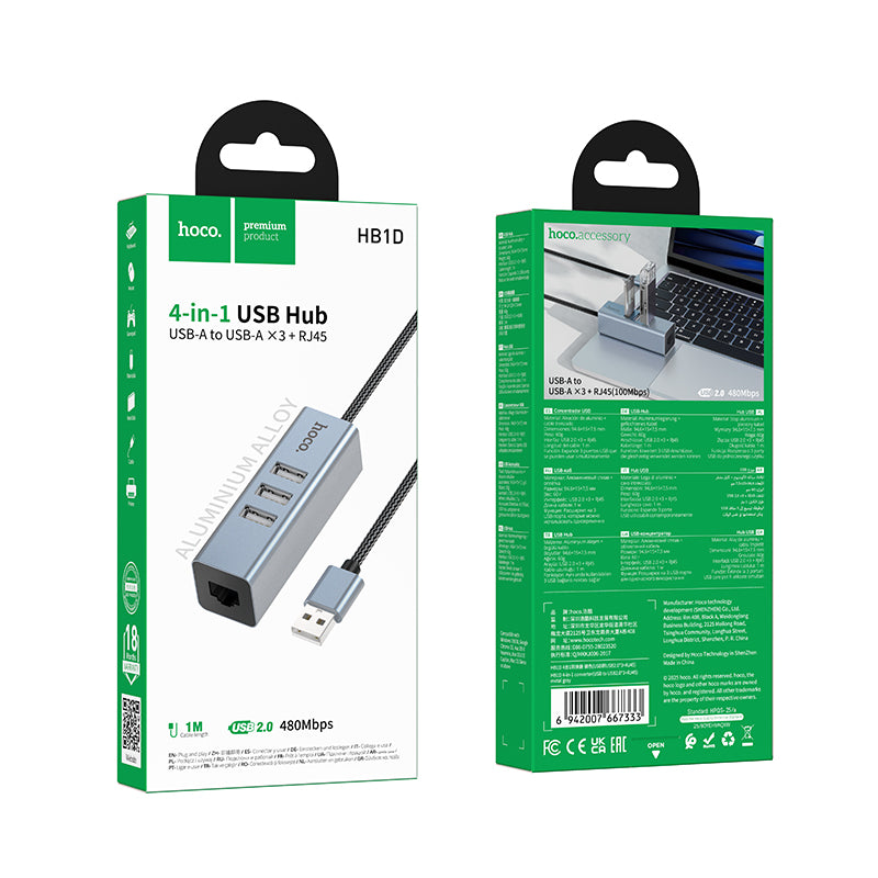 HD_SYNC:HB1D 4-in-1 converter(USB to USB2.0*3+RJ45)