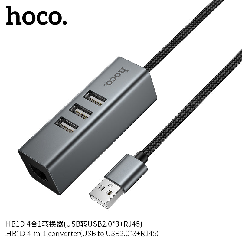 HD_SYNC:HB1D 4-in-1 converter(USB to USB2.0*3+RJ45)