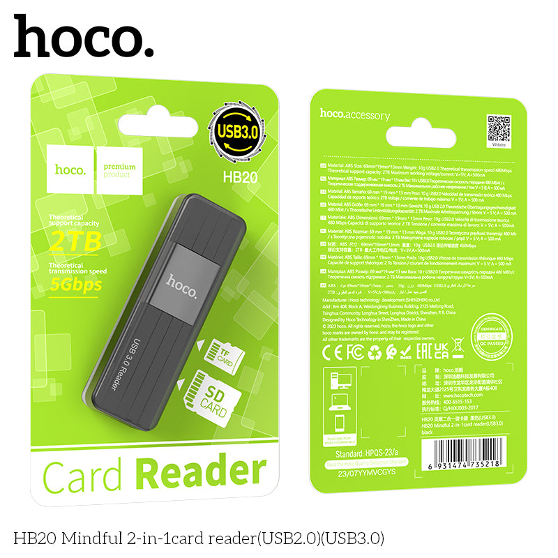 HD_SYNC:HB20 Mindful 2-in-1card reader(USB3.0)