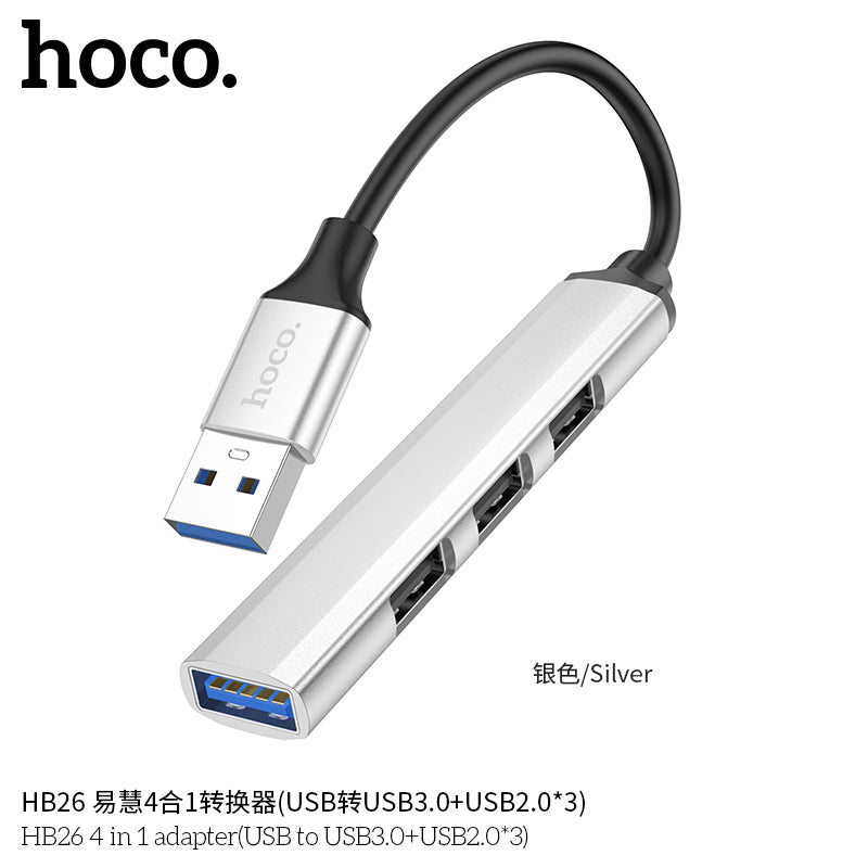 HD_SYNC:HB26 4 in 1 adapter(Type-C to USB3.0+USB2.0*3)