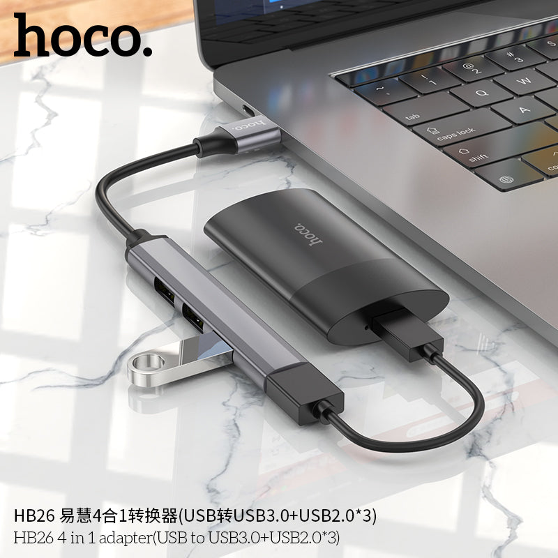 HD_SYNC:HB26 4 in 1 adapter(Type-C to USB3.0+USB2.0*3)