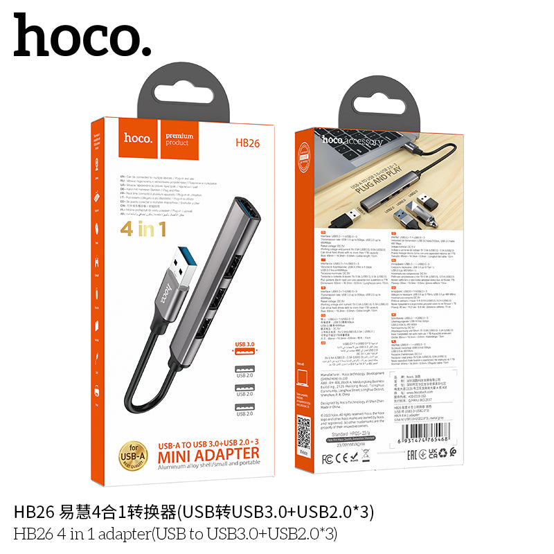 HD_SYNC:HB26 4 in 1 adapter(USB to USB3.0+USB2.0*3)