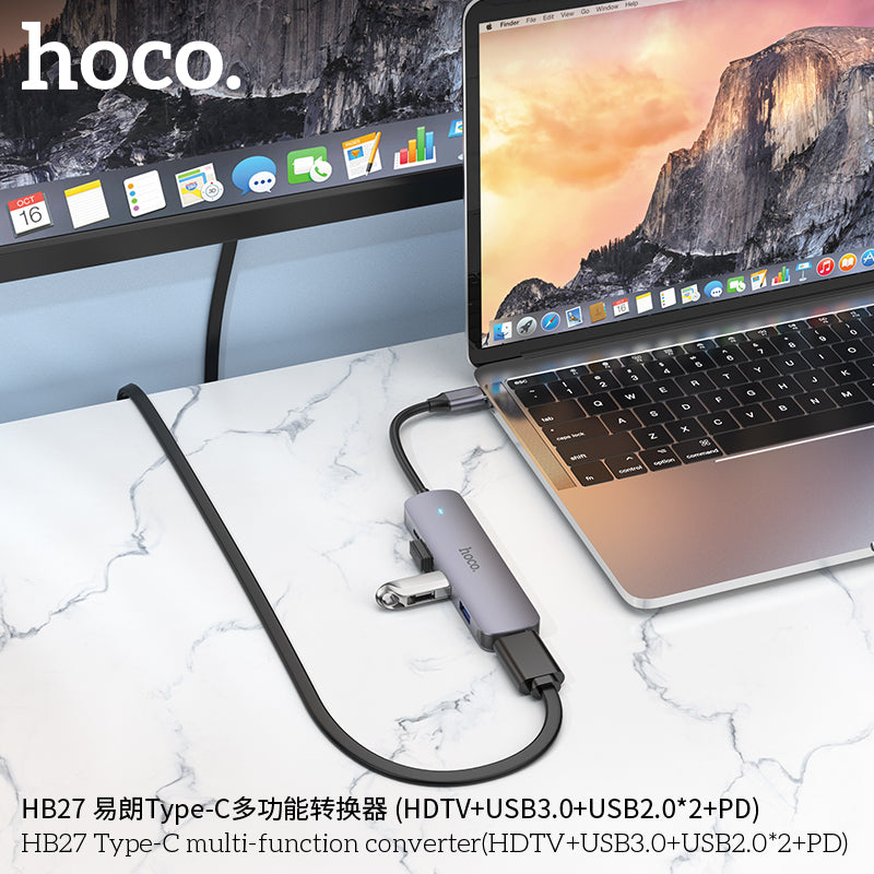 HD_SYNC:HB27 Type-C multi-function converter(HDTV+USB3.0+USB2.0*2+PD)