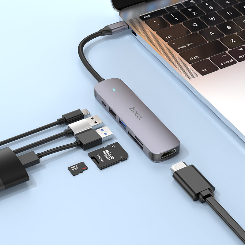 HD_SYNC:HB28 Type-C multi-function converter(HDTV+USB3.0+USB2.0+SD+TF+PD)