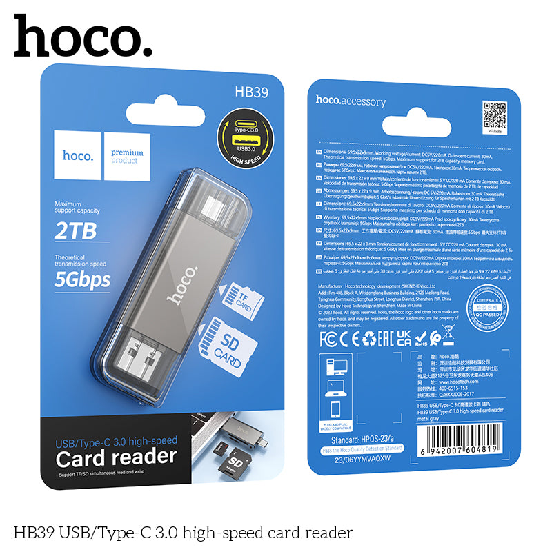 HD_SYNC:HB39 USB/Type-C 3.0 high-speed card reader