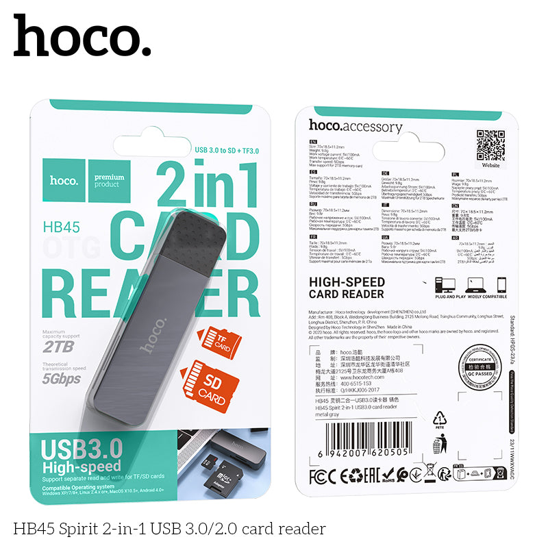 HD_SYNC:HB45 Spirit 2-in-1 USB 3.0 card reader