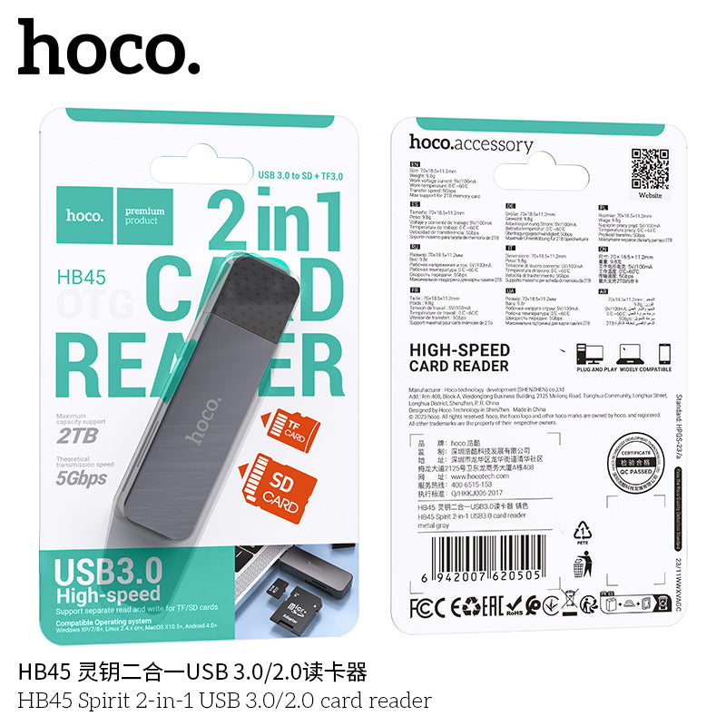 HD_SYNC:HB45 Spirit 2-in-1 USB 3.0 card reader