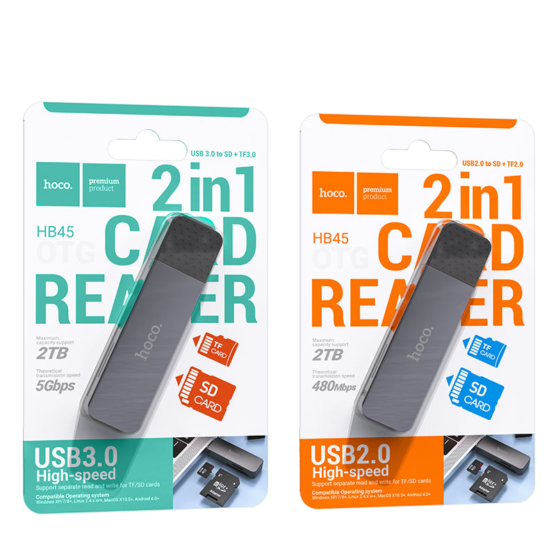 HD_SYNC:HB45 Spirit 2-in-1 USB/Type-C 2.0 card reader