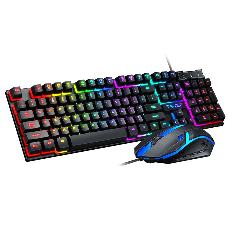T-WOLF TF200 Gaming Keyboard USB Floating Manipulator Feel Wired Gaming Keyboard