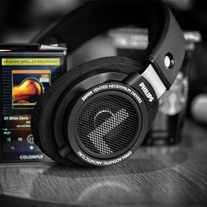 Philips Audio SHB9500//00 Hifi Precision Stereo Over-Ear Headphones, Black Wired | 50mm Drivers