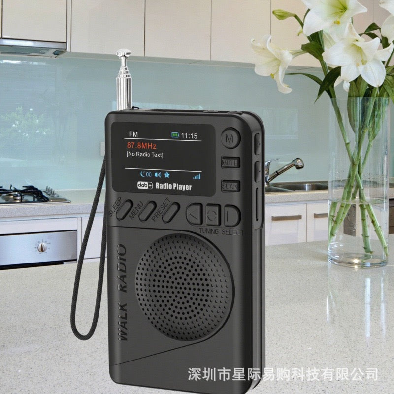 Portable Dab+Fm Digital Display Radio Supports Tf Card Mp3 Playback and Long-Lasting Battery Life Portable Radio