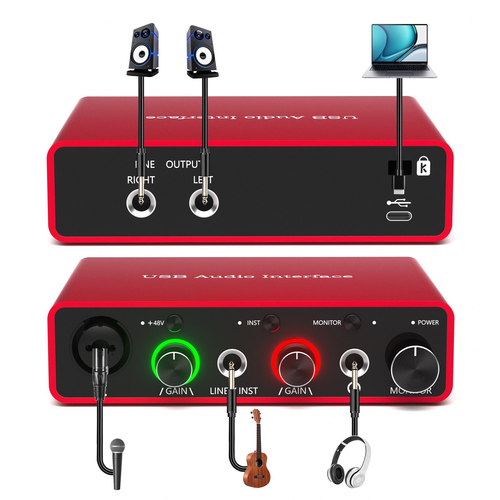 Ear Sound Card Professional Recording Sound Card 192K Cross-Border Sound Card Compute ...