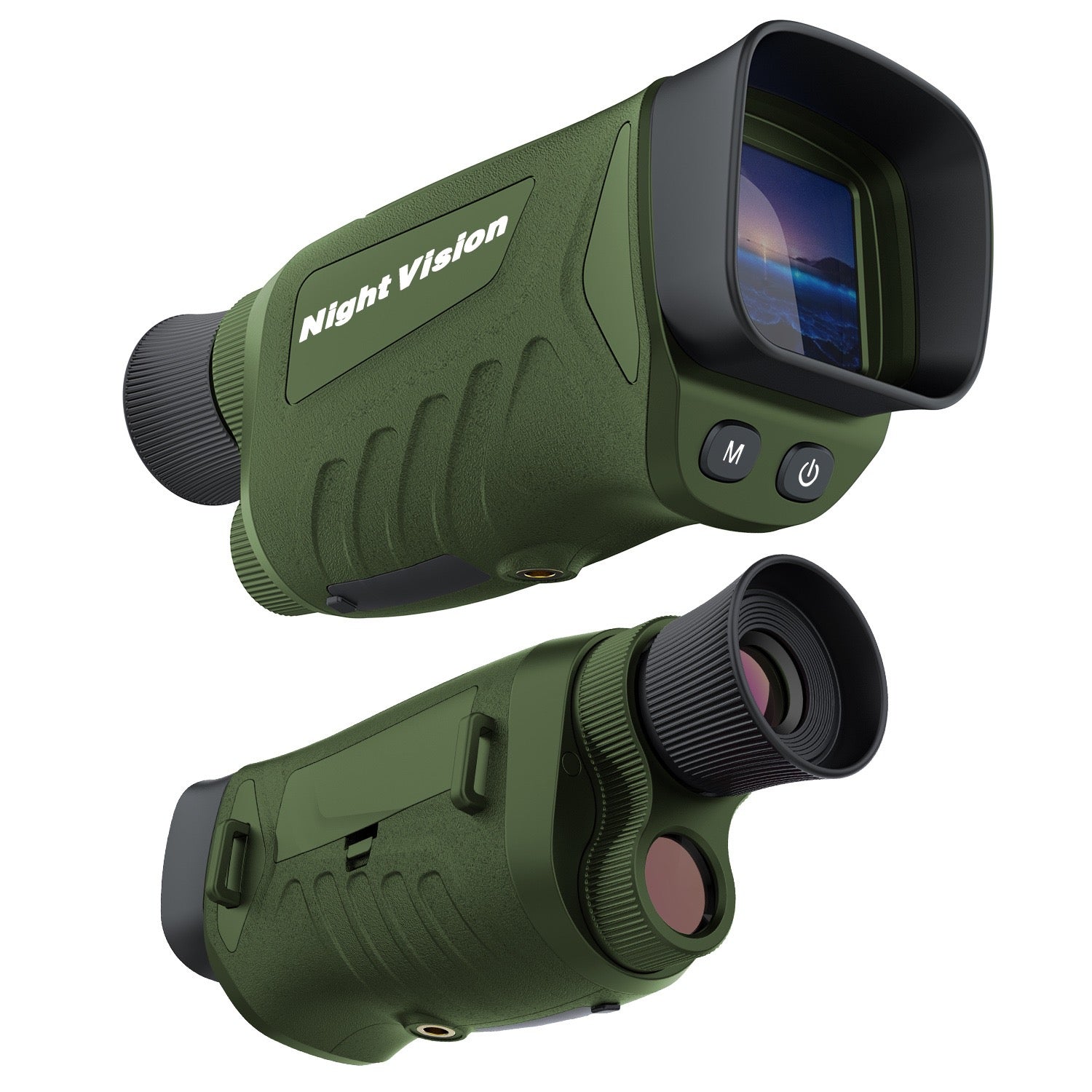 High-definition high-power digital night vision device outdoor monocular infrared imaging telescope infrared night full-color imager -Green