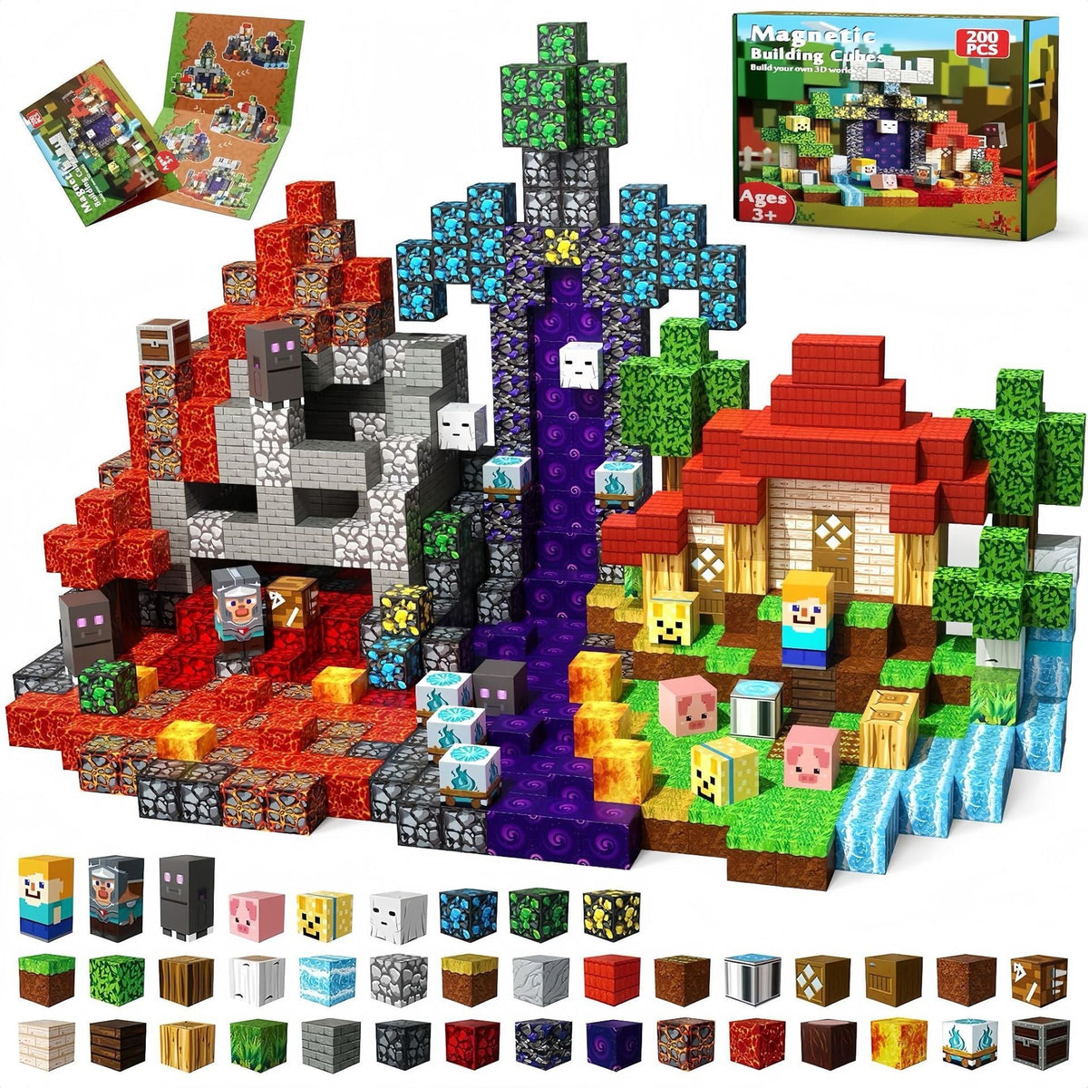 ZH-025 view 4 - 200 PCS STEM Educational Magnetic Building Blocks - Escape Adventure