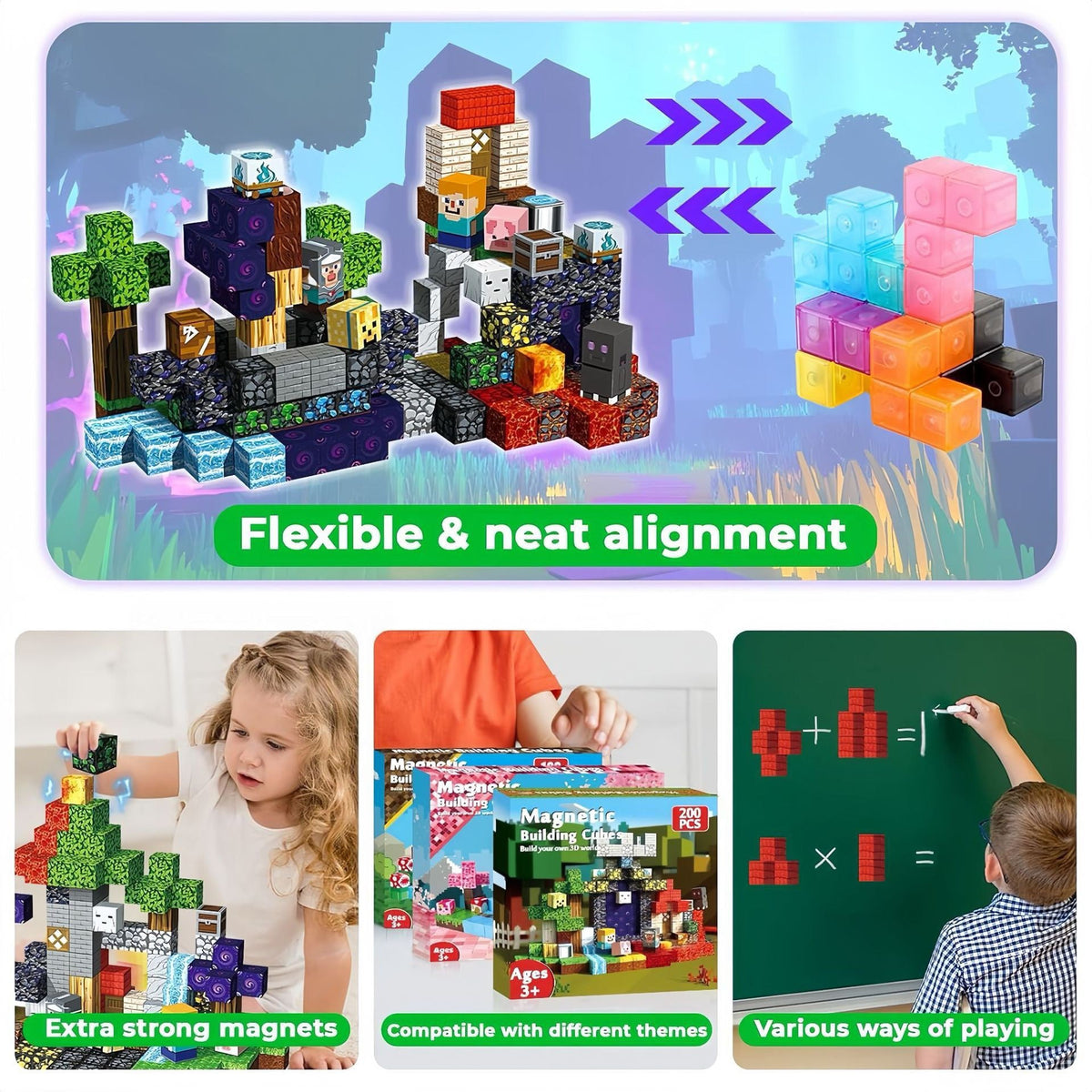 ZH-025 view 6 - 200 PCS STEM Educational Magnetic Building Blocks - Escape Adventure