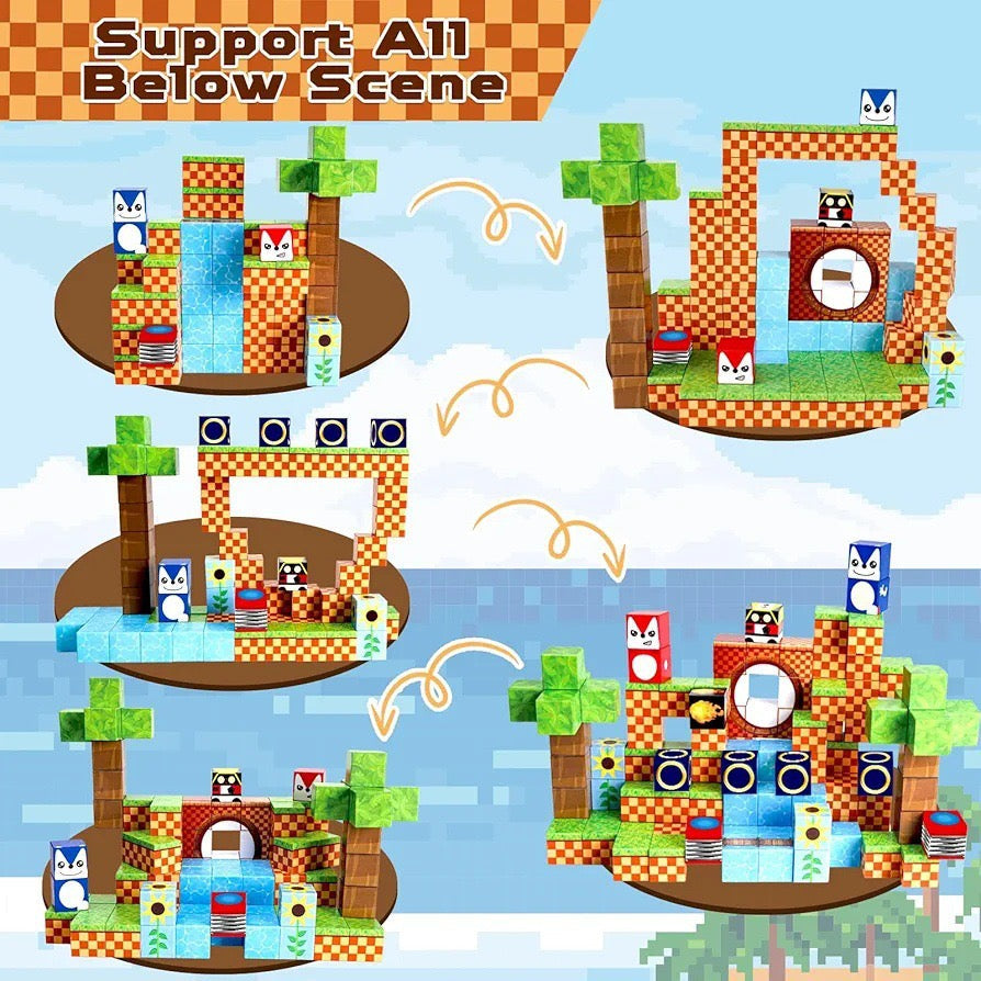 ZH-002 view 2 - 100 PCS STEM Educational Magnetic Building Blocks - Jungle Adventure